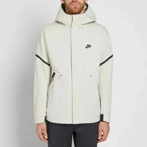 Nike Tech Fleece Windrunner Jacket Hooded Zip Up Coat Cream Black Men's Size XXL
